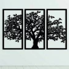 Tree Of Life 3 Panels Metal Tree Wall