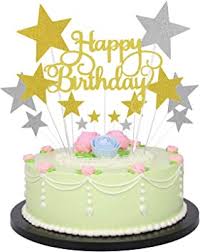 Our cakes are works of art specially made for you. Party Propz Happy Birthday Cake Topper 14pcs With Golden Silver Glitter And Stars Cupcake Toppers For Kids Boy S Girls Adults 30th 40th 50th 60th Bday Decorations Items Cake Accessories Cards Tags Amazon In Toys Games