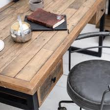We hand select rugged pieces of old growth reclaimed lumber to create unique, one of a kind, quality pieces of furniture to last through generations. Standford Industrial Reclaimed Wood Desk Modish Living