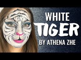 white tiger face paint design by athena