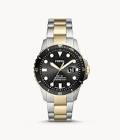 FB-01 Three-Hand Date Two-Tone Stainless Steel Watch Fossil