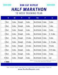 half marathon in 10 weeks training plan