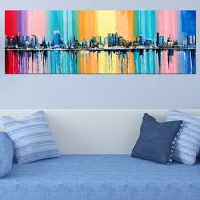 Wall Art Decoration Abstract Colorful City