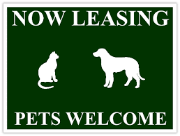 Apartment For Lease Pets Welcome Sign Template