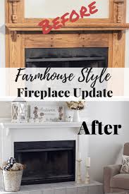 Farmhouse Style Fireplace Mantel Update