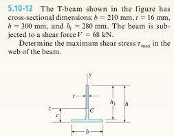 solved 5 10 12 the t beam shown in the