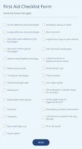 first aid checklist form template