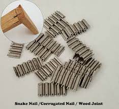 corrugated nails for wood joint and