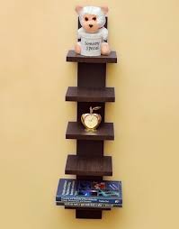 5 Tier Spine Floating Decorative Wall Shelf