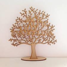 Personalised Family Tree Standwooden