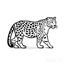 outline clipart jaguar