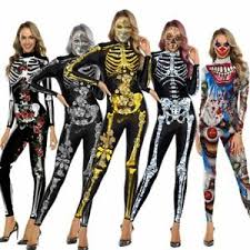 Details About Womens Animal Skeleton Fancy Party Costume Jumpsuit Halloween Cosplay Bodysuit