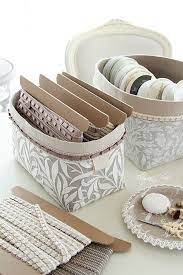 カルトナージュのオススメ装飾材料と買い方のコツについて ファブリックボックス 箱のデコレーション カルトナージュ