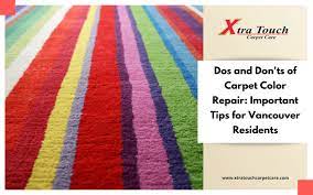 do s and don ts of carpet color repair