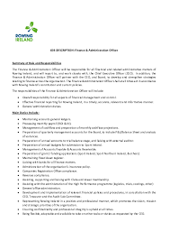 The admin has to take overview and control of the hiring, inventories, stocks, and all other non specific activities. Pdf Finance Admin Officer Job Description Jan Arshad Rehmat Academia Edu