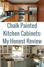 chalk painted kitchen cabinets 2 years