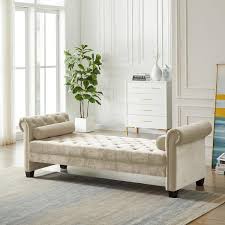 upholstered straight bench sofa stool