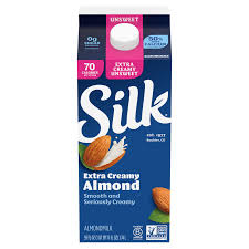 silk almond milk unsweet extra creamy