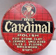 cardinal polish advertising vine tin