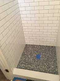 tile the first two rows of a shower