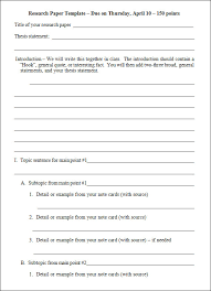 Free Research Paper Outline Template PDF Format Download 