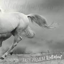 White Horses Wall Mural Majestic