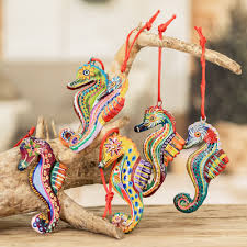 Ceramic Seahorse Ornaments Handmade