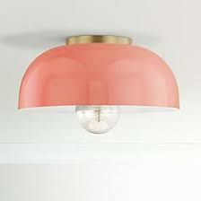 Pink Mid Century Semi Flush Mount Close To Ceiling Lights Lamps Plus