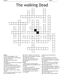 the walking dead crossword wordmint