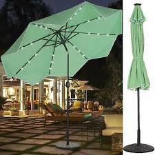 10ft Patio Umbrella With Led Solar