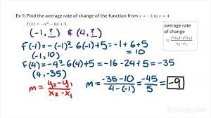 How To Find The Average Rate Of Change