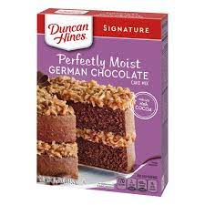 Duncan Hines German Chocolate Cake Mix Hy Vee Aisles Online Grocery  gambar png