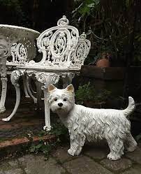 west highland terrier westie dog statue