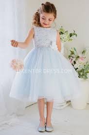 Floral Tea Length Tiered Tulle Lace Flower Girl Dress Flower Girl Dresses Tulle Girls Lace Dress Flower Girl Dresses Blue