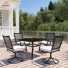 Steel Square Outdoor Patio Dining Table