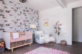 Pink And Gray Girl Nursery With