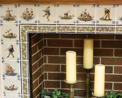 European Delft Tile Fireplace