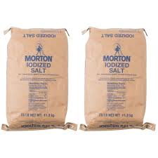 morton iodized table salt 25lb bag