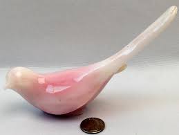 Vintage Fenton Glass Pink Rone Long