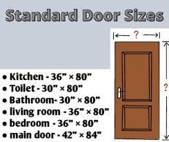 standard door sizes hall bedroom