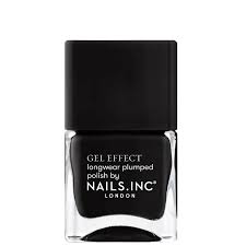 nails inc black taxi gel effect nail