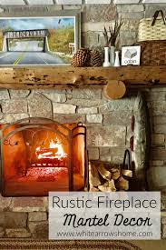 Rustic Fireplace Mantel Decor White