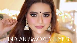 indian smokey eyes with glossy skin