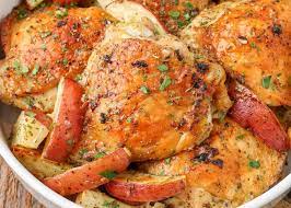 roasted en thighs with red