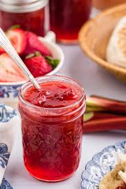 simple strawberry rhubarb jam