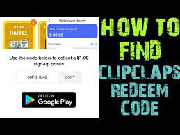 clipclaps redeem code how to find
