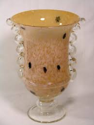 venetian art glass vase with gold dust