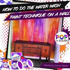Water Wash Paint Technique On A Wall
