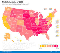 Us Map Infographic These Are The States Where 100 Goes The