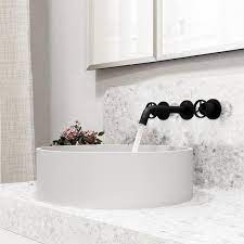 Vigo Vg05007mb Cass 2 Handle Wall Mount Bathroom Faucet In Matte Black